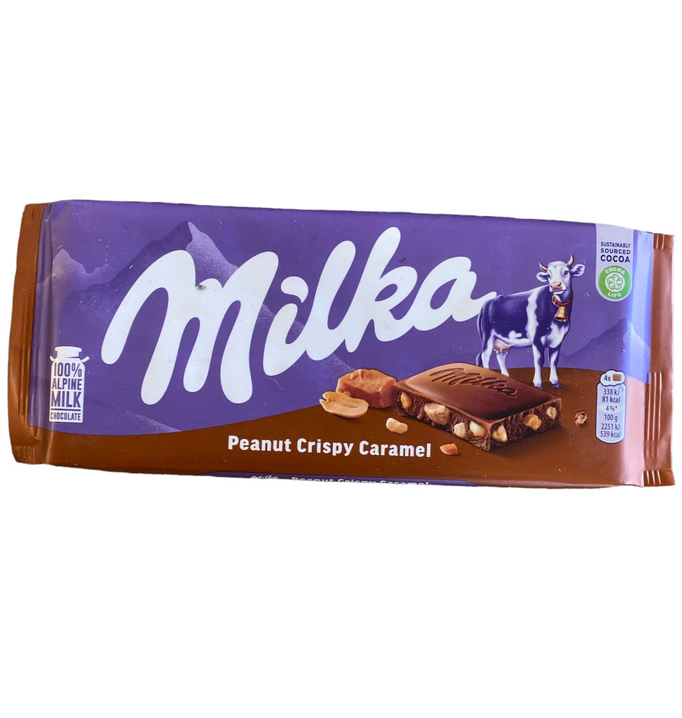 Milka Peanut Crispy Caramel Bar