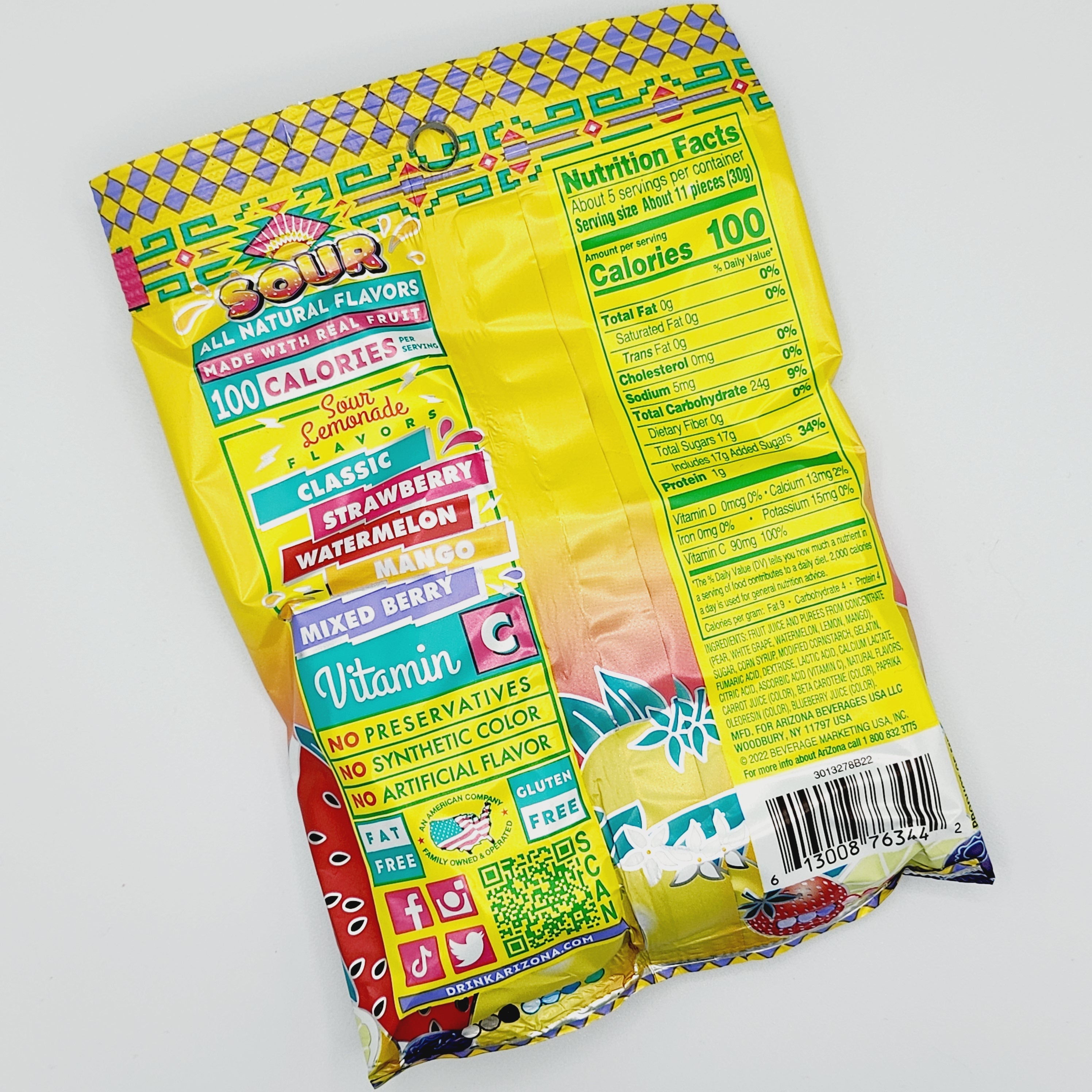 Arizona - Sour Mixed Lemonade Fruit Snack