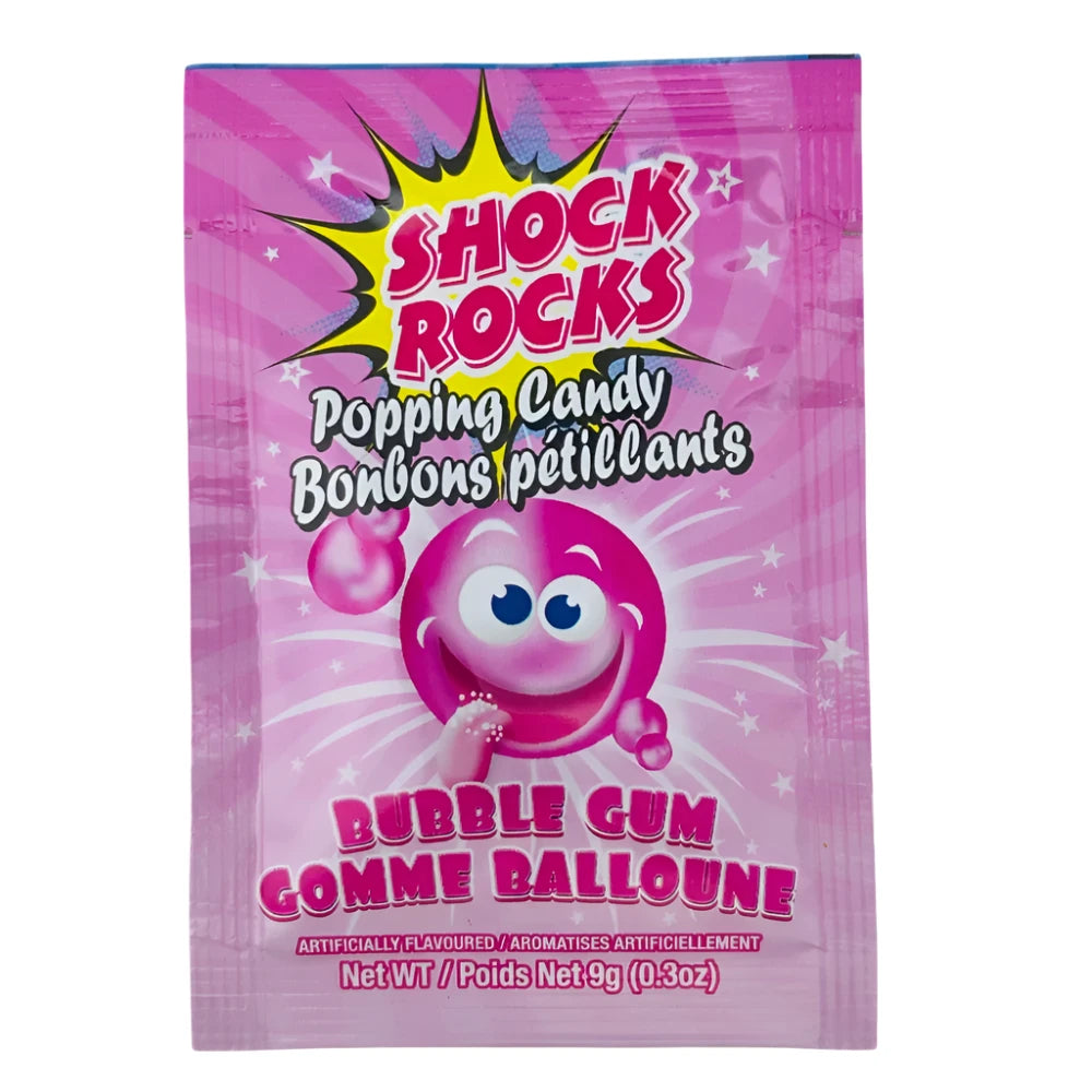 Shock Rocks Bubble Gum Popping Candy