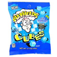 Warheads Blue Raspberry Cubes Peg Bag