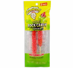 Warheads Christmas Sour Watermelon 2PK Rock Candy Sticks