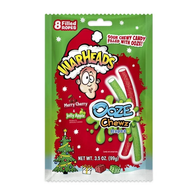 Warheads Ooze Chewz Filled Ropes (X-Mas Edition)