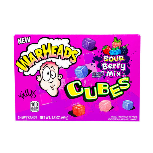 Warheads Cubes Berry Mix Theatre Box